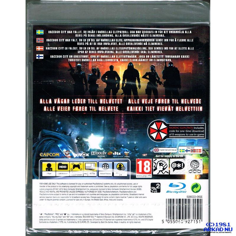 RESIDENT EVIL OPERATION RACCOON CITY PS3