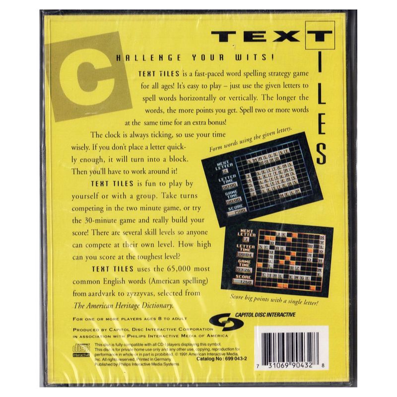 TEXT TILES CD-I NYTT INPLASTAD