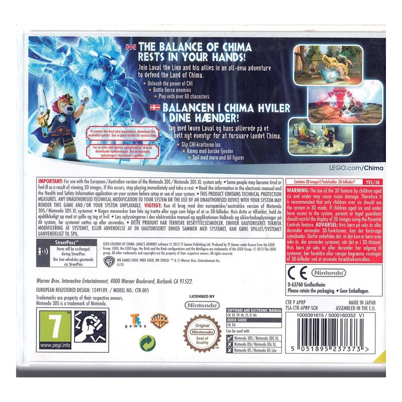 LEGO CHIMA LAVALS JOURNEY – Nintendo 3DS