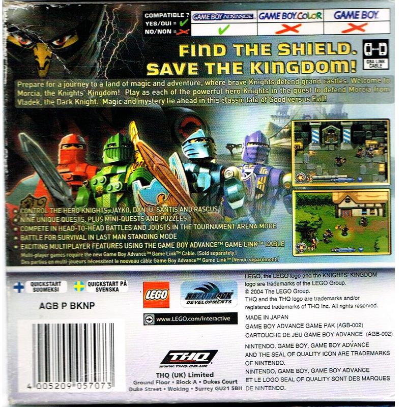 LEGO KNIGHTS KINGDOM GAMEBOY ADVANCE