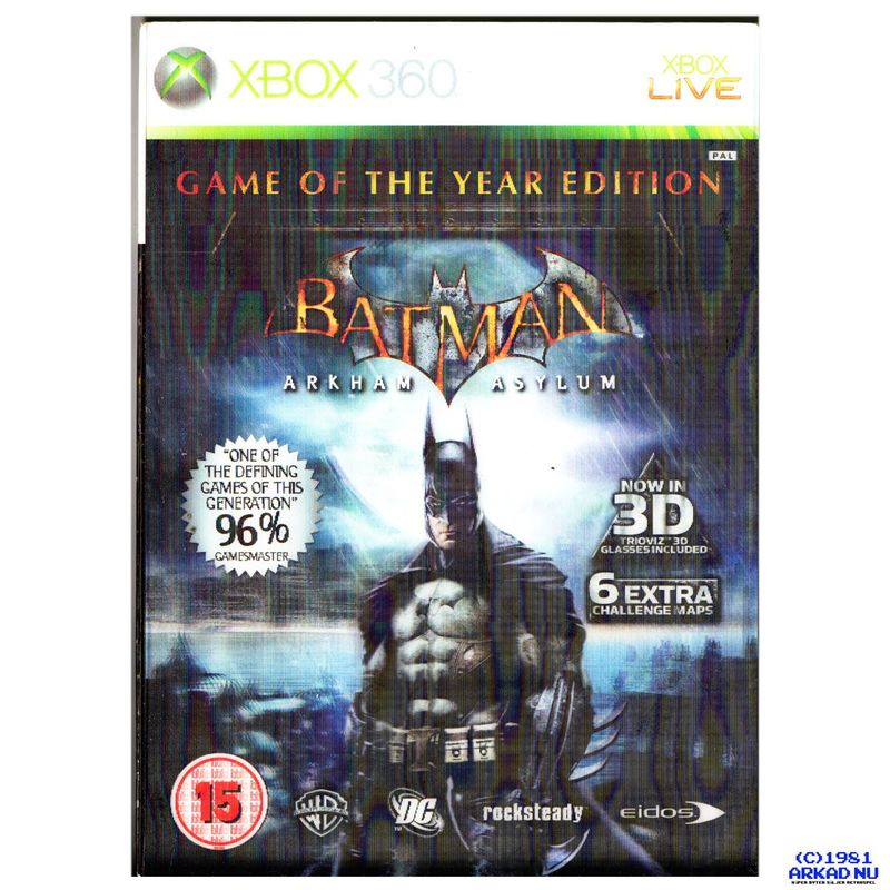 BATMAN ARKHAM ASYLUM GAME OF THE YEAR EDITION XBOX 360