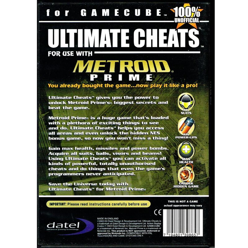 METROID ULTIMATE CHEATS GAMECUBE