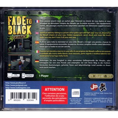 FADE TO BLACK FLASHBACK DREAMCAST