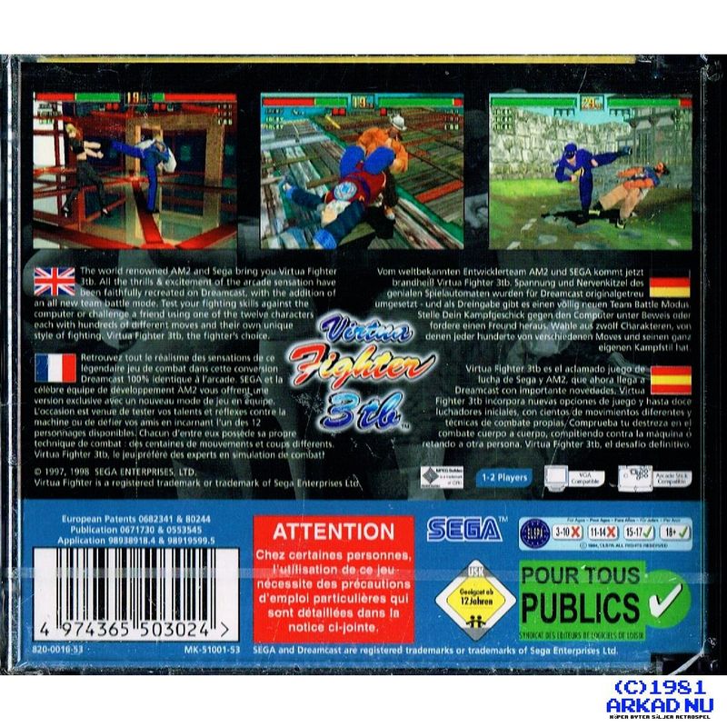 VIRTUA FIGHTER 3TB DREAMCAST