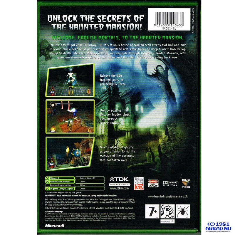 THE HAUNTED MANSION XBOX