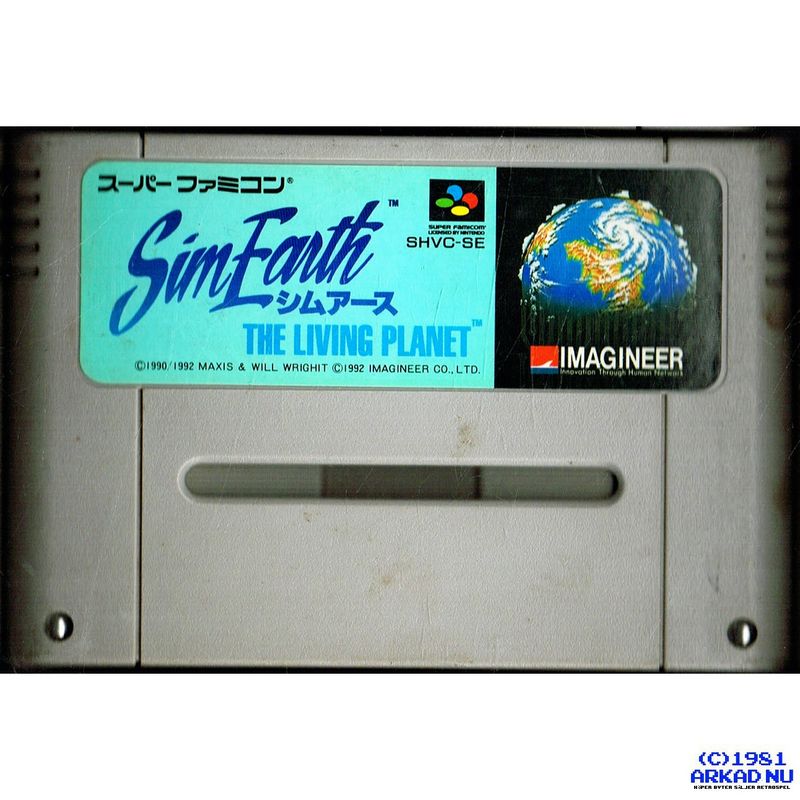 SIM EARTH THE LIVING PLANET SUPER FAMICOM