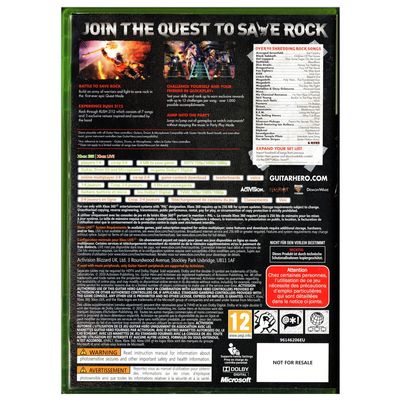 GUITAR HERO WARRIORS OF ROCK XBOX 360