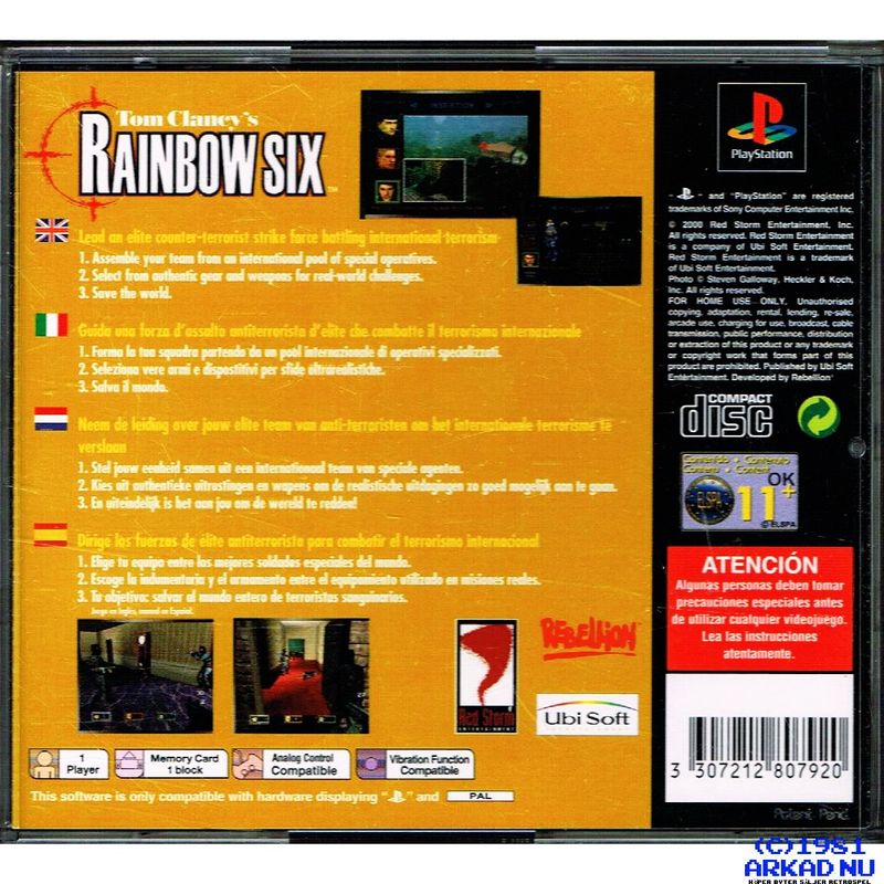 TOM CLANCYS RAINBOW SIX PS1