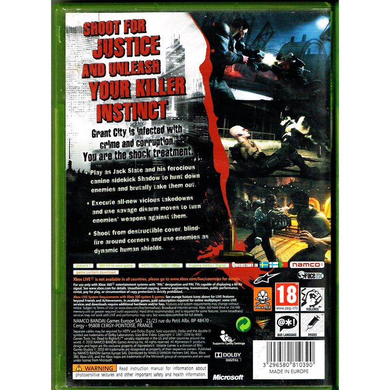 DEAD TO RIGHTS RETRIBUTION XBOX 360