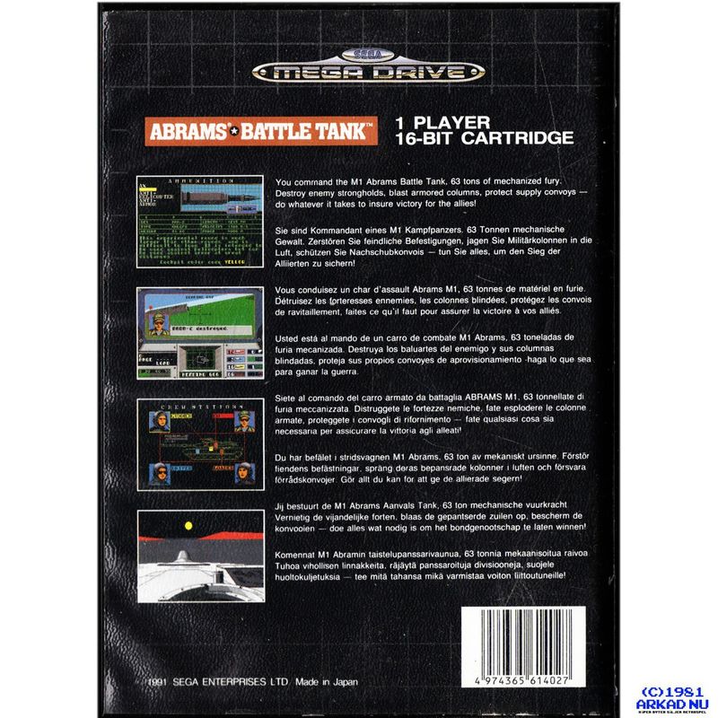 M-1 ABRAMS BATTLE TANK MEGADRIVE