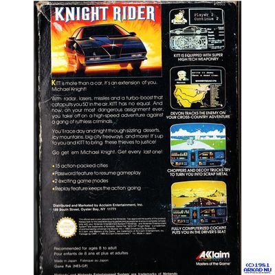 KNIGHT RIDER NES SCN