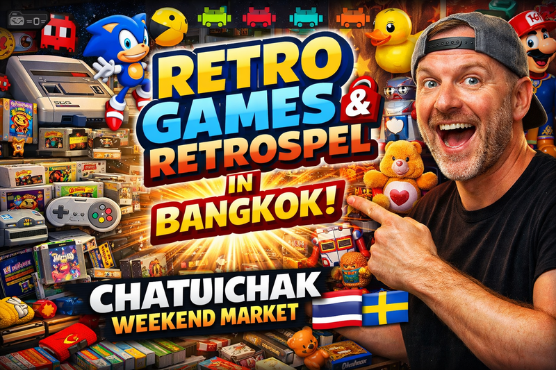 Retrospel & nostalgi i Bangkok – Paul utforskar Chatuchak Weekend Market och jagar retospel, retro leksaker och unika samlarfynd