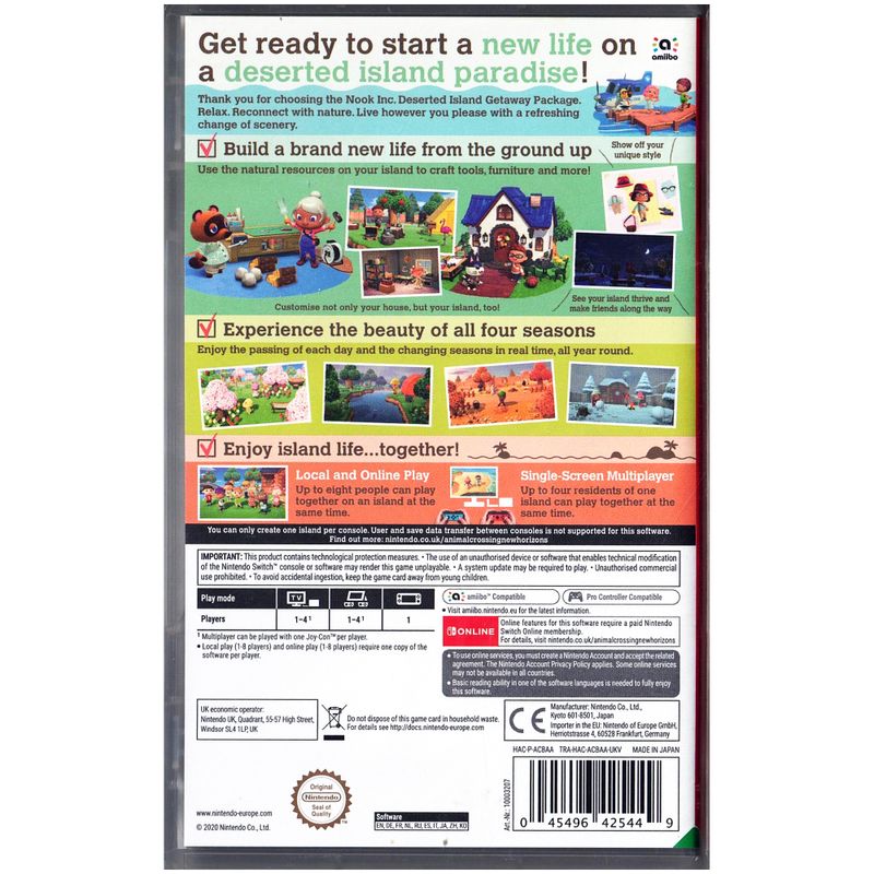 ANIMAL CROSSING NEW HORIZON SWITCH
