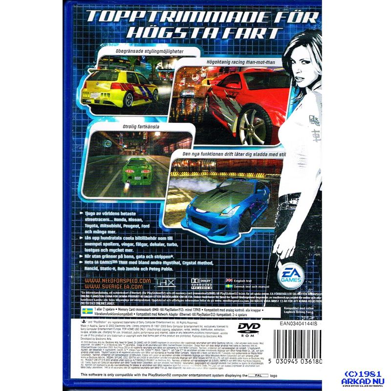 NEED FOR SPEED UNDERGROUND PS2