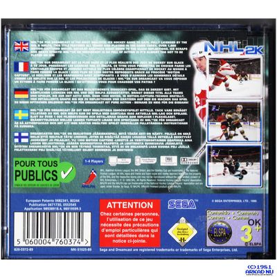 SEGA SPORTS NHL 2K DREAMCAST