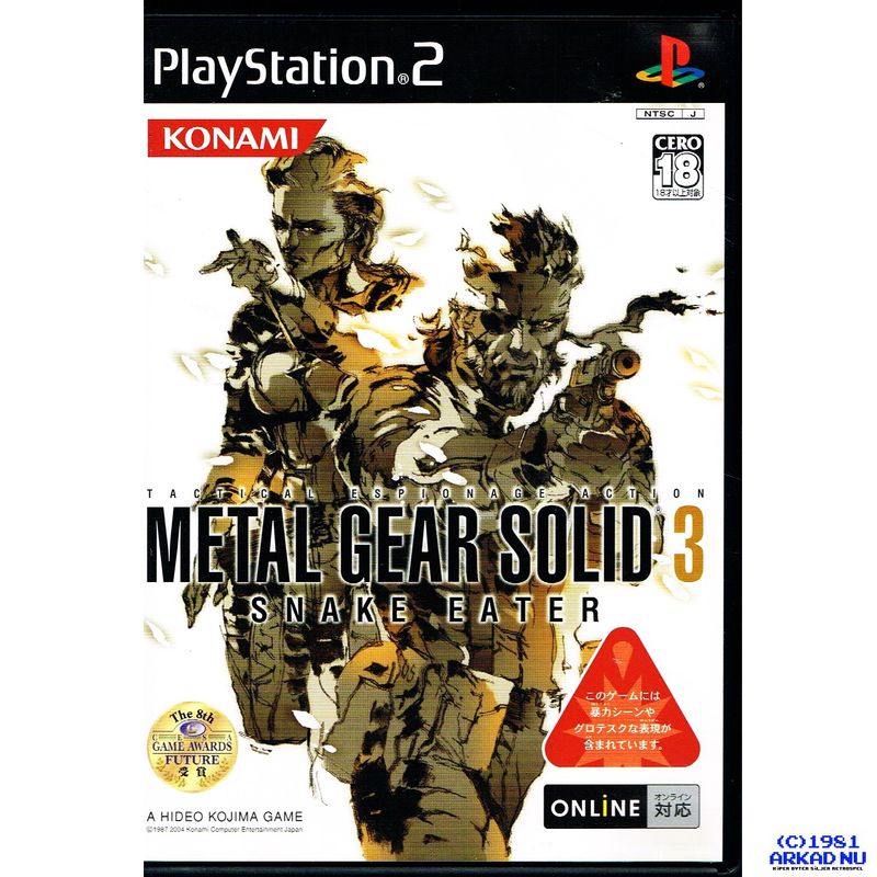 METAL GEAR SOLID 3 SNAKE EATER PS2 JAPANSK