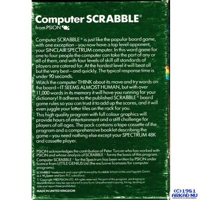 COMPUTER SCRABBLE ZX SPECTRUM