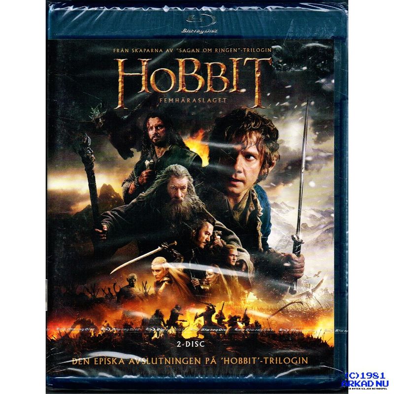 HOBBIT FEMHÄRASLAGET BLU-RAY