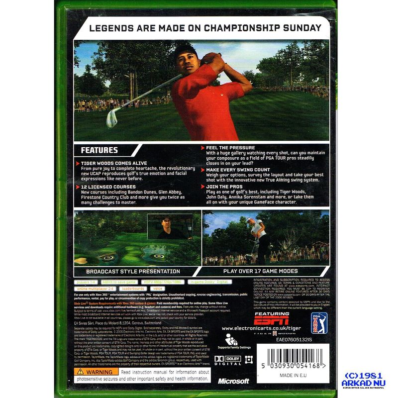 TIGER WOODS PGA TOUR 07 XBOX 360