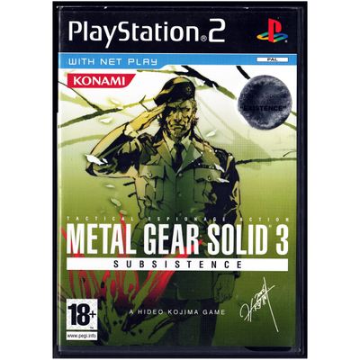 METAL GEAR SOLD 3 SUBSISTENCE PS2 SVENSK UTGÅVA