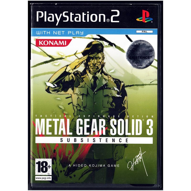 METAL GEAR SOLD 3 SUBSISTENCE PS2 SVENSK UTGÅVA