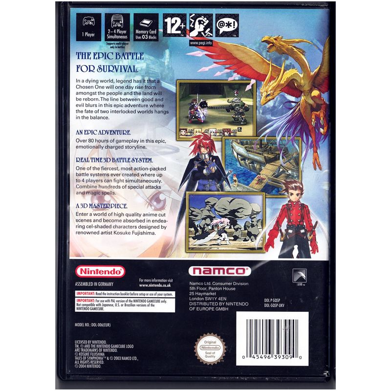 TALES OF SYMPHONIA GAMECUBE