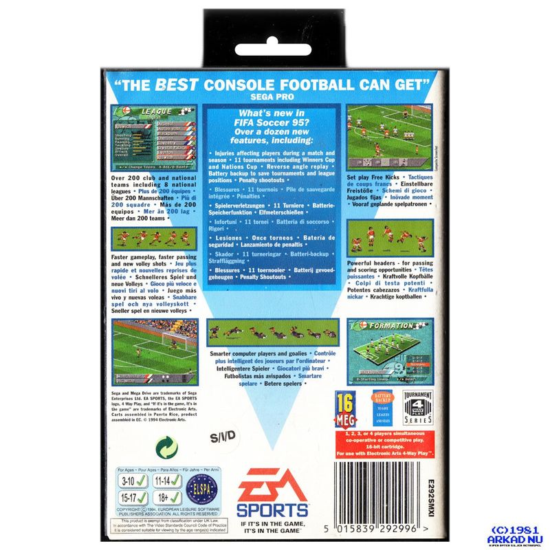 FIFA SOCCER 95 MEGADRIVE