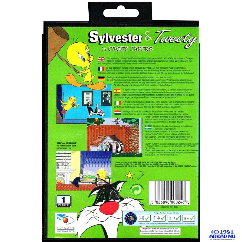 SYLVESTER & TWEETY IN CAGEY CAPERS MEGADRIVE