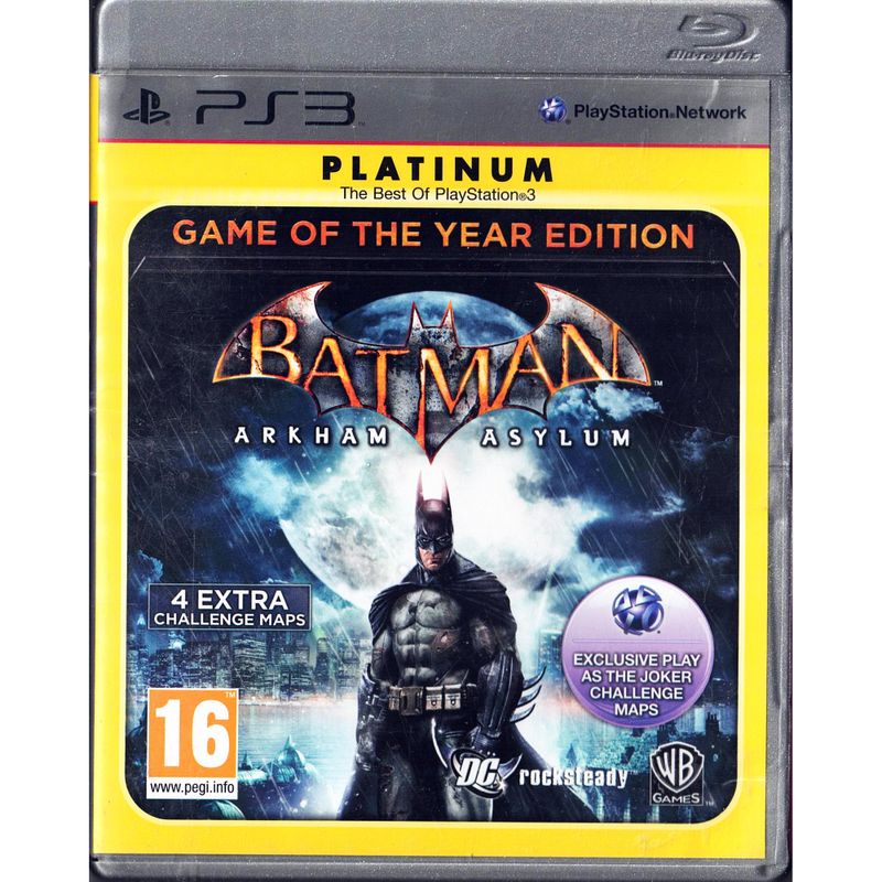 BATMAN ARKHAM ASYLUM GAME OF THE YEAR EDITION PS3 PLATINUM