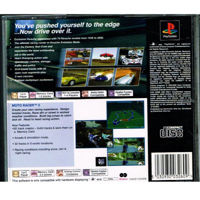 2 GAMES - NEED FOR SPEED PORSCHE & MOTO RACER 2 PS1