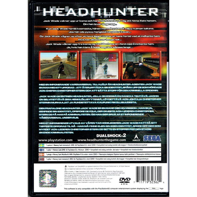 HEADHUNTER PS2