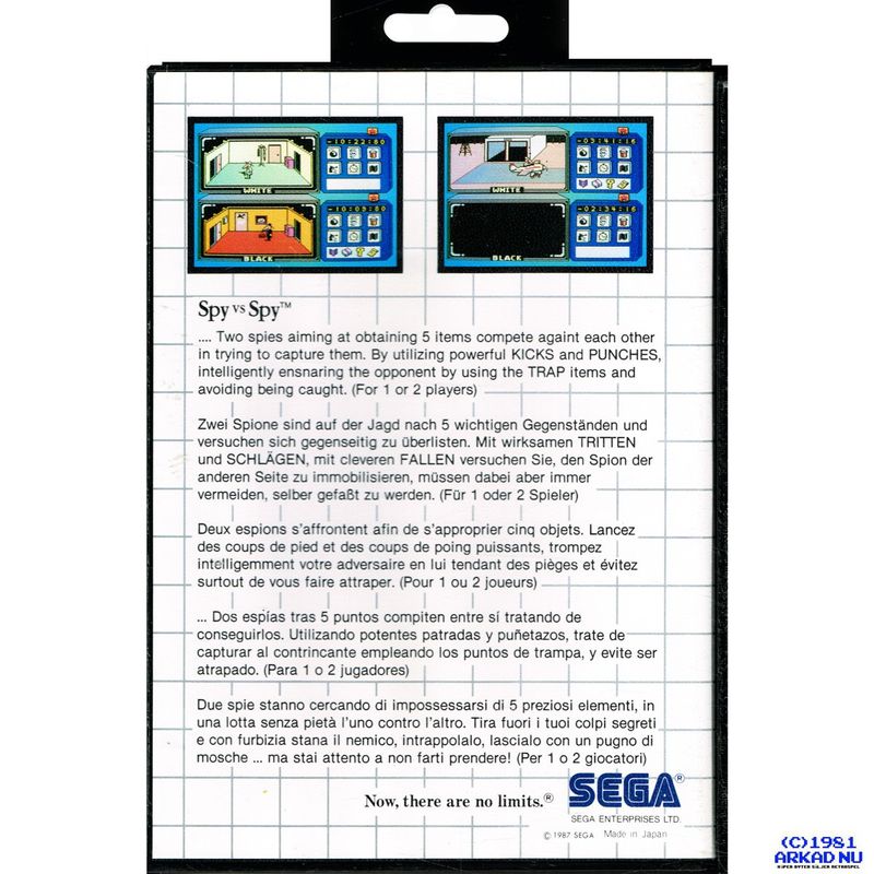 SPY VS SPY SEGA CARD MASTERSYSTEM