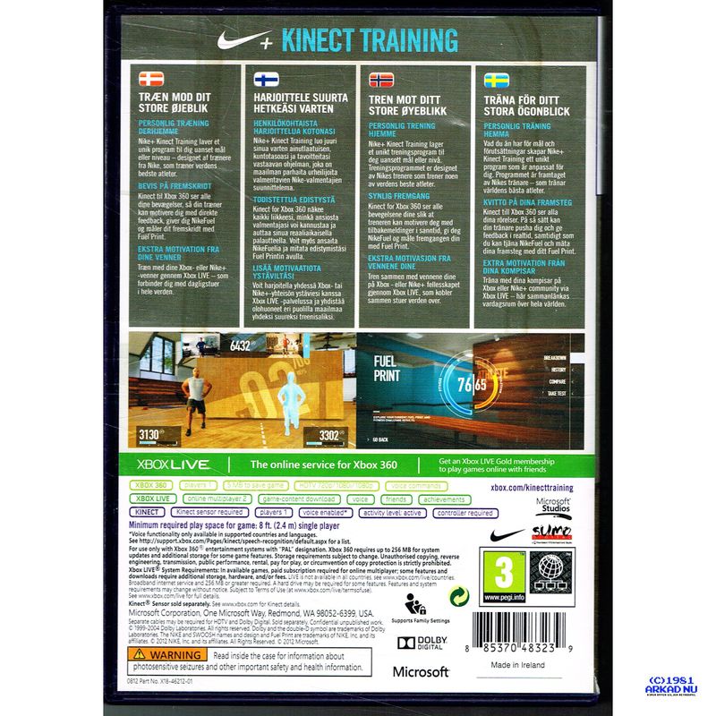 NIKE+ KINECT TRAINING XBOX 360