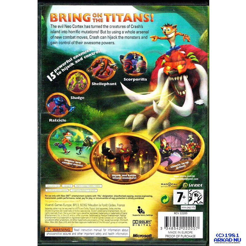 CRASH OF THE TITANS XBOX 360