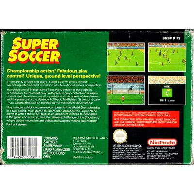 SUPER SOCCER SNES SCN