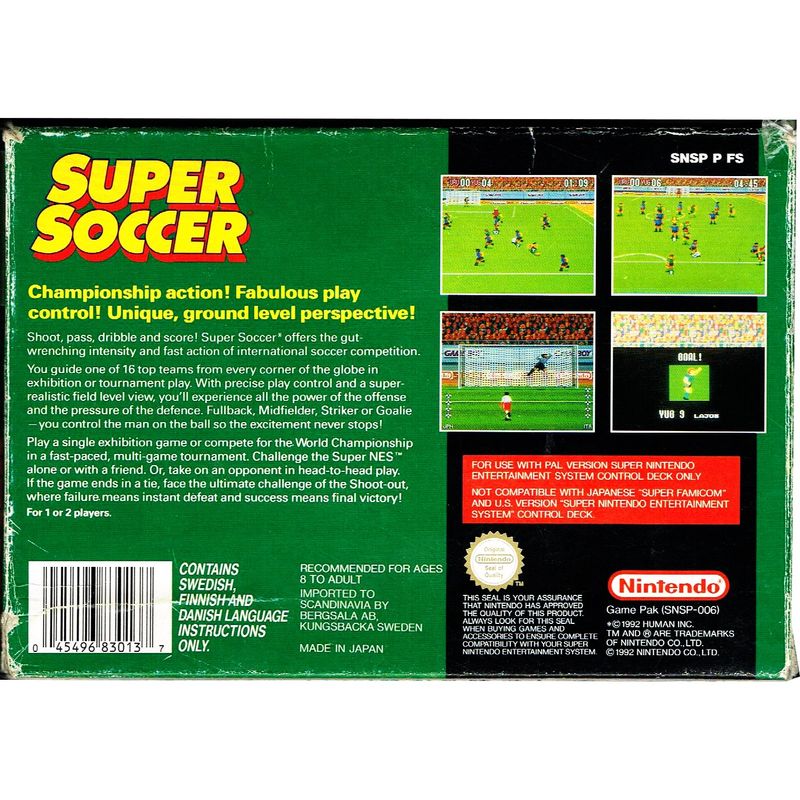 SUPER SOCCER SNES SCN