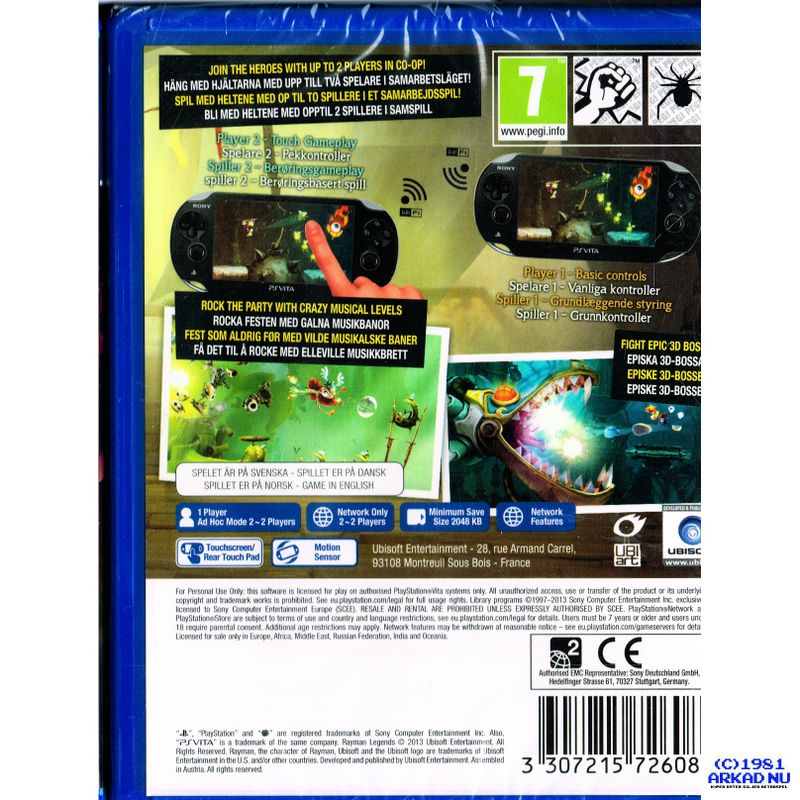 RAYMAN LEGENDS PS VITA