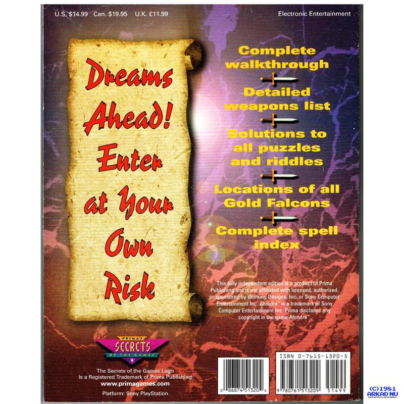 ALUNDRA PRIMAS UNAUTHORIZED GAME SECRETS