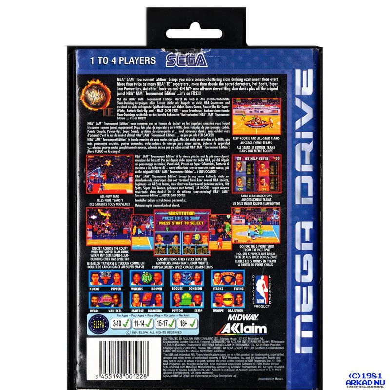 NBA JAM TE MEGADRIVE