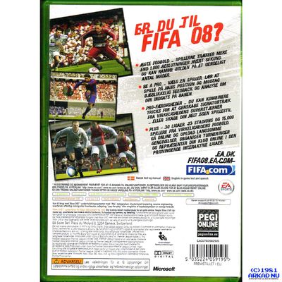 FIFA 08 XBOX 360 DANSK UTGÅVA MED ENGELSK TEXT OCH TAL