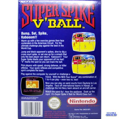 SUPER SPIKE VOLLEYBALL NES NYTT INPLASTAT