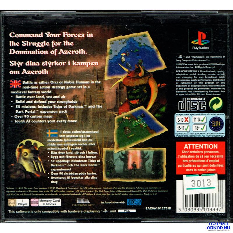 WARCRAFT II THE DARK SAGA PS1