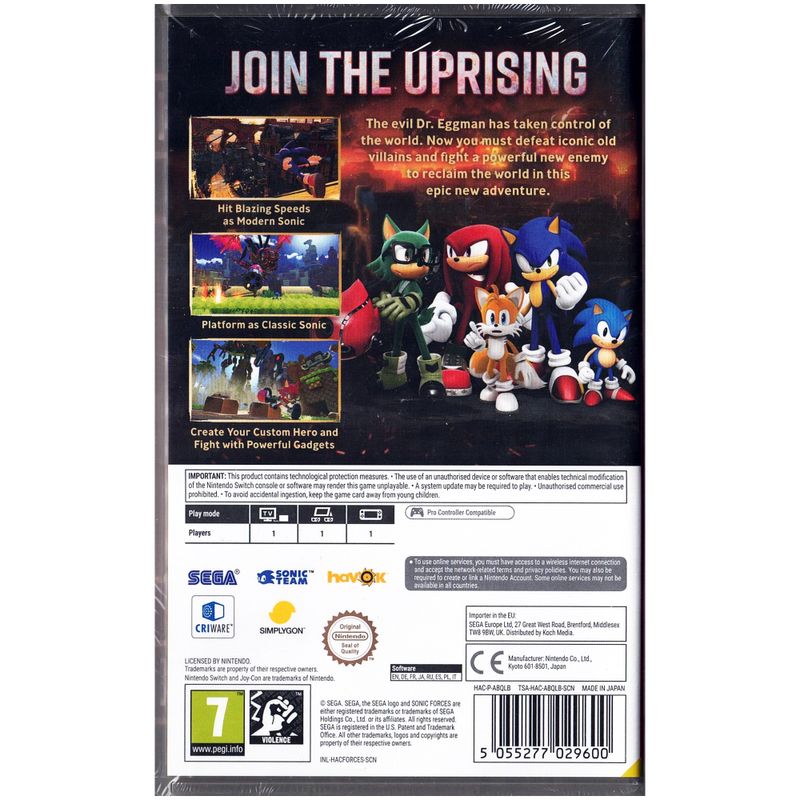 SONIC FORCES SWITCH