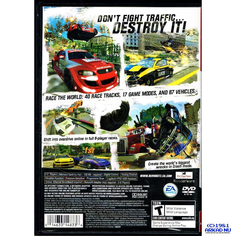 BURNOUT 3 TAKEDOWN PS2 NTSC USA