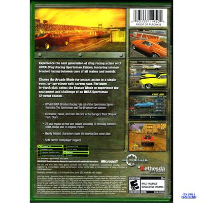 IHRA DRAG RACING SPORTSMAN EDITION XBOX NTSC USA