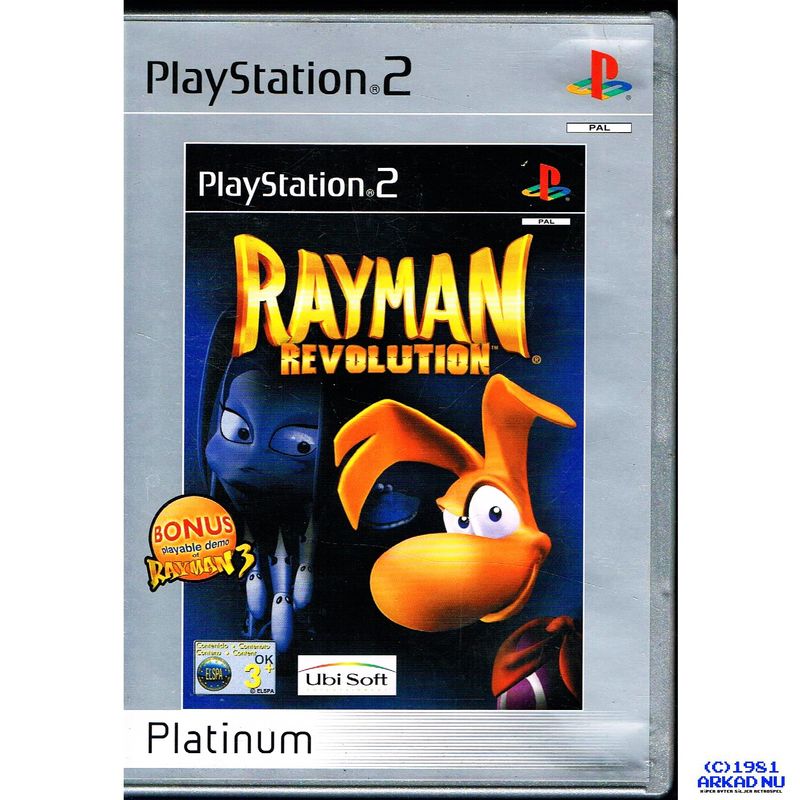 RAYMAN REVOLUTION PS2 MED RAYMAN 3 DEMO SKIVAN