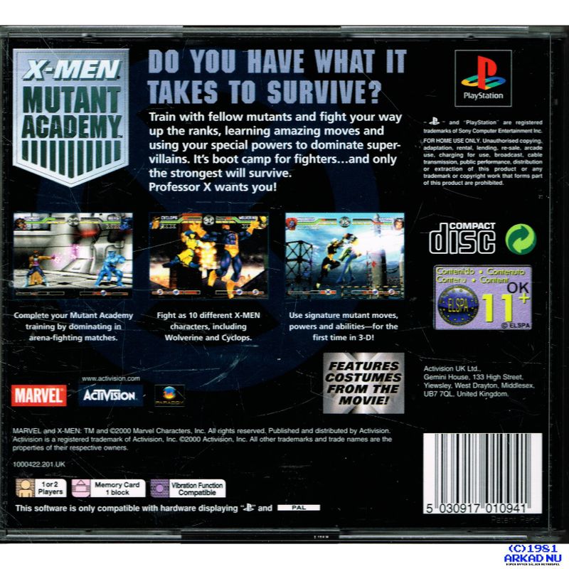 X-MEN MUTANT ACADEMY PS1