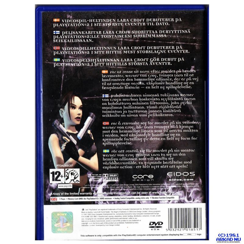 TOMB RAIDER THE ANGEL OF DARKNESS PS2