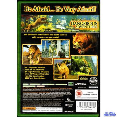 CABELAS DANGEROUS ADVENTURES XBOX 360