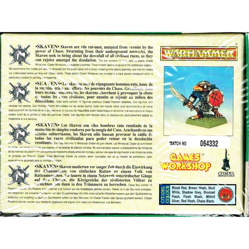 SKAVEN WARHAMMER GAMES WORKSHOP 1994